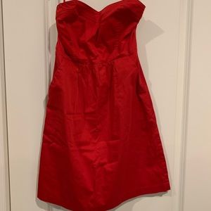The Limited - Red, sweetheart strapless dress with pockets, size 0